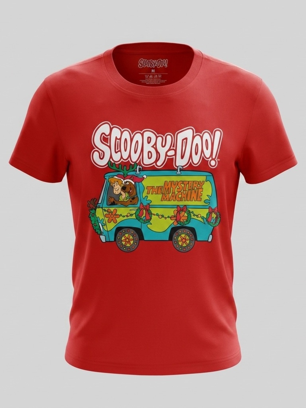 Scooby-Doo Mystery Machine Graphic T-Shirt Red Kids Small 34-36